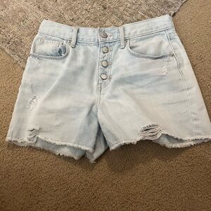 Old Navy Light Blue Distressed Denim Shorts
